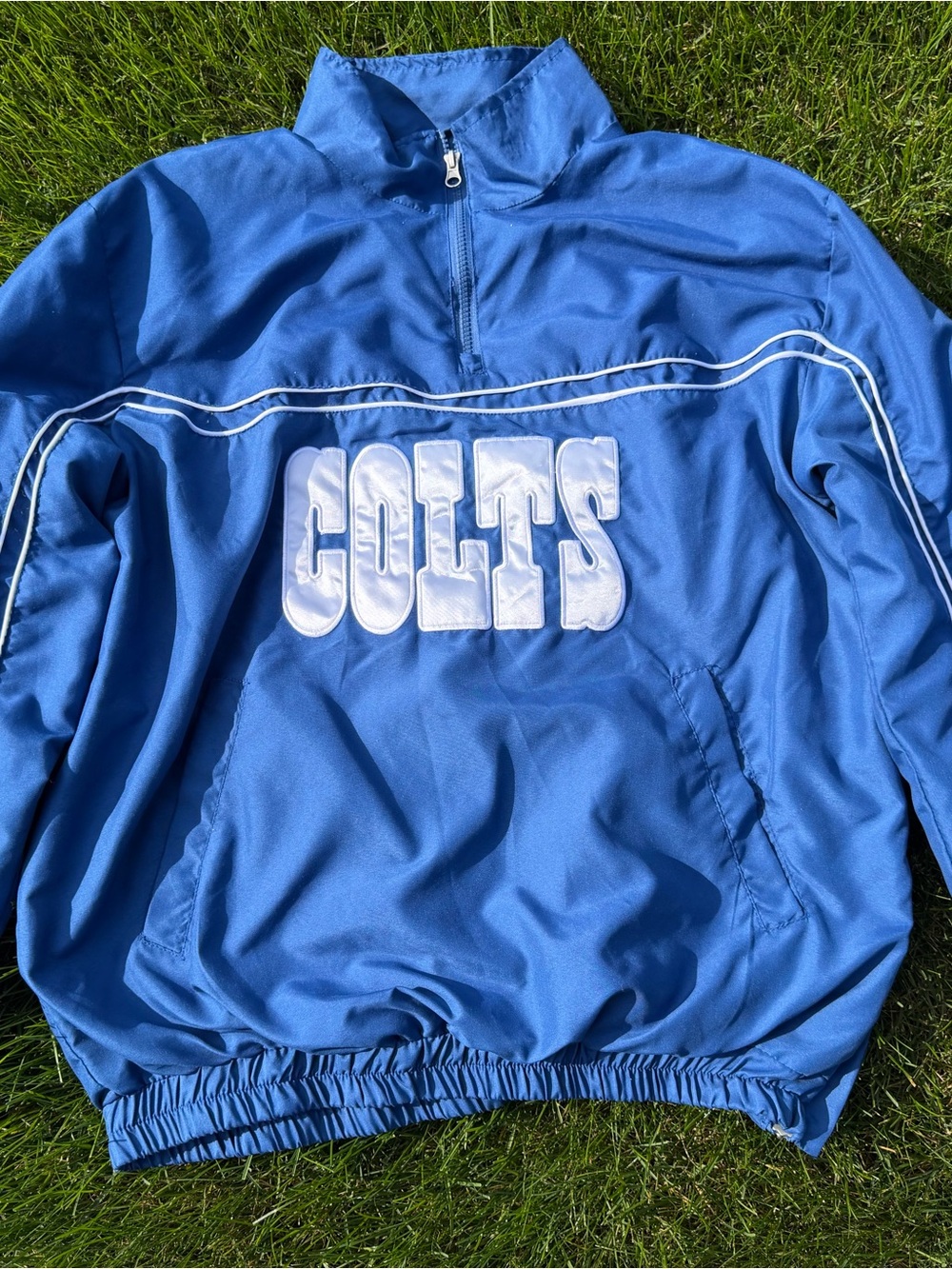 Vintage blue Indianapolis Colts NFL pullover windbreaker jacket size men’s large